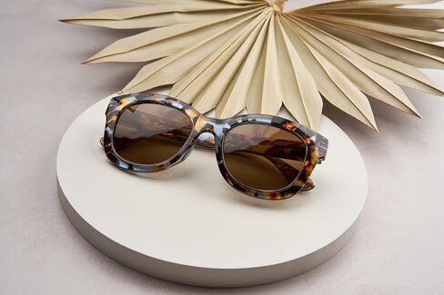نظارات شمسية Peepers by PeeperSpecs للنساء من Center Stage Sun Soft Square للقراءة، كوارتز أزرق، 51 + 1.5 in Kuwait