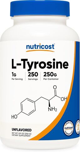 مسحوق Nutricost L-Tyrosine 100 جرام (100 حصة) - 1 جرام لكل حصة in Saudi Arabia