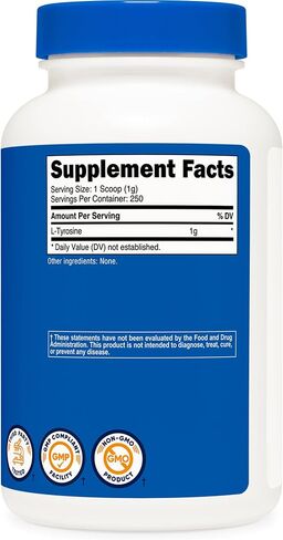 مسحوق Nutricost L-Tyrosine 100 جرام (100 حصة) - 1 جرام لكل حصة in Saudi Arabia