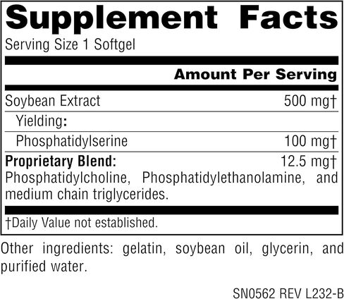Source Naturals Phosphatidyl Serine Complex Stabilized Enzyme Supplement 500mg - 30 Softgels in Saudi Arabia