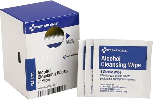 Acme United FAE-4001 First Aid Only Alcohol Cleansing Pads, 20 Count in Saudi Arabia