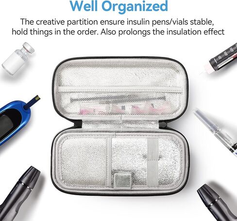 Gelozid Insulin Travel Case for Insulin Pen with Upgraded Ice Pack, Diabetes Travel Case for Diabetic Supplies and for The Daily Life and Trip in Kuwait