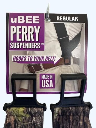 Perry Outback Comfort Suspenders 2" Big & Tall Clip-On Belt Suspenders - Black in Kuwait