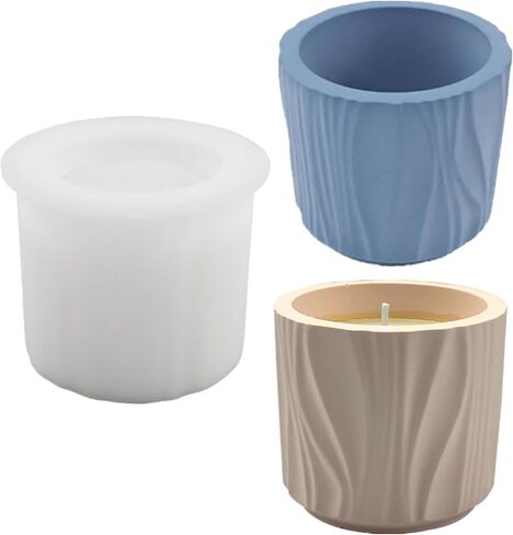 Round Square Plaster Flower Pot Silicone Mold Epoxy Resin Pen Holder Storage Box Mold Succulent Planter Vase Cactus Concrete Mold Cement Clay Mould in Saudi Arabia