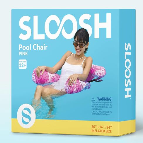 Sloosh Pool Float Hammock Chairs,Tropical Pattern Adult Water Floating, Inflatable Lounge Chair for Pool Party Summer Fun in Kuwait
