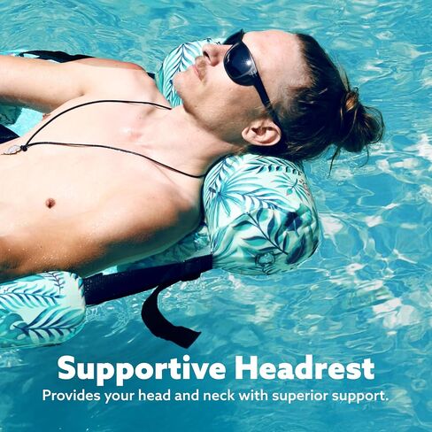 Sloosh Pool Float Hammock Chairs,Tropical Pattern Adult Water Floating, Inflatable Lounge Chair for Pool Party Summer Fun in Saudi Arabia