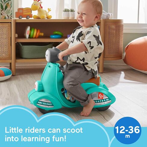 Fisher-Price Toddler Ride-On Toy Laugh & Learn Smart Stages Cruise Along Scooter with Lights Music & Learning for Infants Ages 1+ Years (Amazon Exclusive) in Saudi Arabia