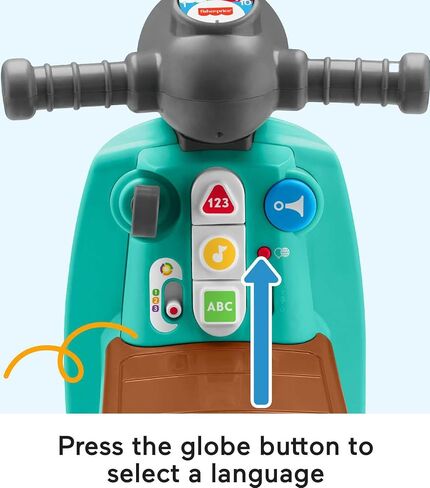 Fisher-Price Toddler Ride-On Toy Laugh & Learn Smart Stages Cruise Along Scooter with Lights Music & Learning for Infants Ages 1+ Years (Amazon Exclusive) in Saudi Arabia
