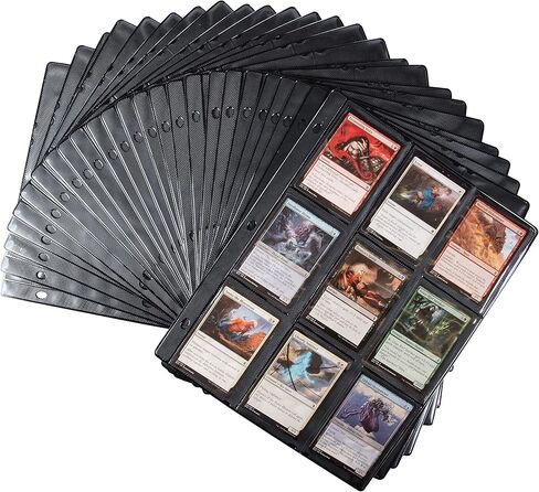 Monster 9 Pocket Trading Card Album with 20 Theft Deterrent, Padded Pages for Extra Protection - Holds 360 TCGs - Compatible with Yugioh, MTG, Magic The Gathering, Pokémon & Sport Cards- Matte Black in Saudi Arabia
