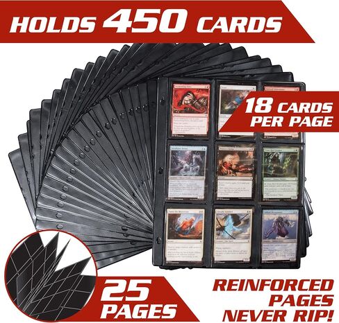 Monster 9 Pocket Trading Card Album with 20 Theft Deterrent, Padded Pages for Extra Protection - Holds 360 TCGs - Compatible with Yugioh, MTG, Magic The Gathering, Pokémon & Sport Cards- Matte Black in Saudi Arabia