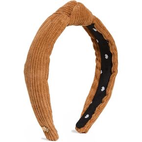 Lele Sadoughi Women's Faux Leather Knotted Headband, Black Leather, One Size in Kuwait