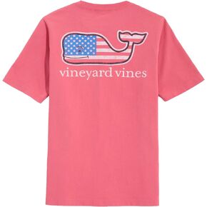Vineyard Vines Boys' Flag Whale Short Sleeve Pocket Tee, Vineyard Navy, 5 in Saudi Arabia