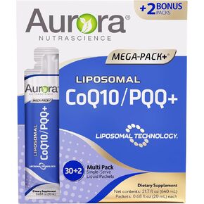 Aurora Nutrascience, Mega-Liposomal CoQ10/PQQ+ Vitamin C, Gluten Free, Non-GMO, Sugar Free, Organic Fruit Flavor, 16 fl oz (480 mL) in Saudi Arabia