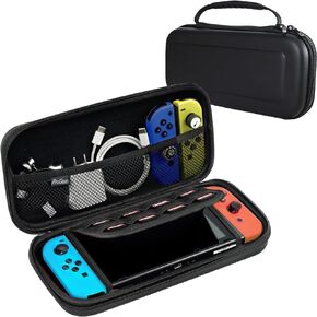 ProCase Carrying Case for Nintendo Switch & Switch OLED with 8 Game Card Slots, Hard Portable Travel Bag Protective Pouch for Nintendo Switch Console and Accessories -Black in Saudi Arabia