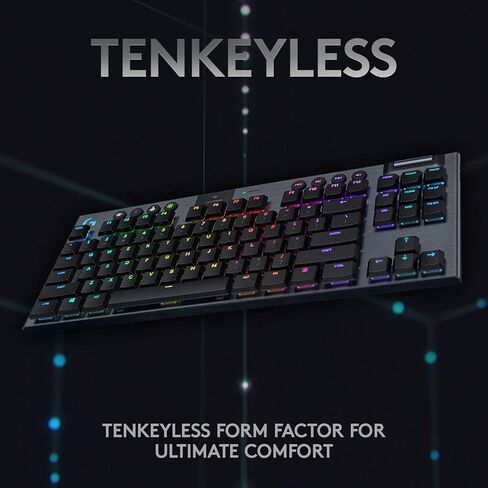 لوحة مفاتيح الألعاب الميكانيكية Logitech G915 TKL White Tactile Tenkeyless Lightspeed Wireless RGB الميكانيكية، خيارات تبديل منخفضة المستوى، LIGHTSYNC RGB، دعم لاسلكي وبلوتوث متقدم (متجدد) in Kuwait