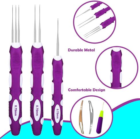 Yarniss Small Ergonomic Crochet Hooks Set,Lace Crochet Hooks for 0.8mm~2.75mm in Kuwait