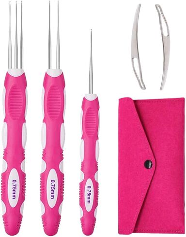 Yarniss Small Ergonomic Crochet Hooks Set,Lace Crochet Hooks for 0.8mm~2.75mm in Kuwait