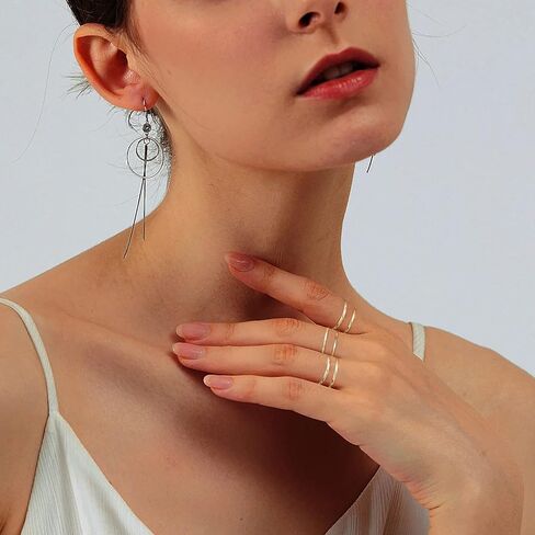 PNYFIL Gold Chunky Rings For Women, 18K Gold Rings for Women Non Tarnish, Chunky Teardrop Tarnish Free Gold Jewelry Thumb Mid Finger Statement Rings For Women Adjustable Ring Size 6/7/8/9 in Saudi Arabia