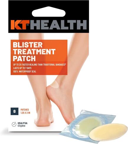 KT Health, Blister Treatment Patch, Waterproof Hydrocolloid Bandage, 6 Count in Saudi Arabia