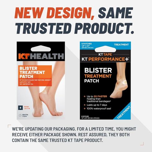 KT Health, Blister Treatment Patch, Waterproof Hydrocolloid Bandage, 6 Count in Saudi Arabia