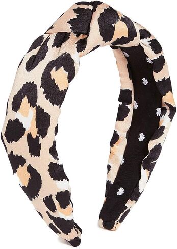 Lele Sadoughi Women's Faux Leather Knotted Headband, Black Leather, One Size in Kuwait