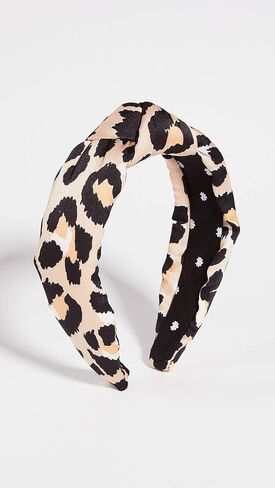 Lele Sadoughi Women's Faux Leather Knotted Headband, Black Leather, One Size in Kuwait