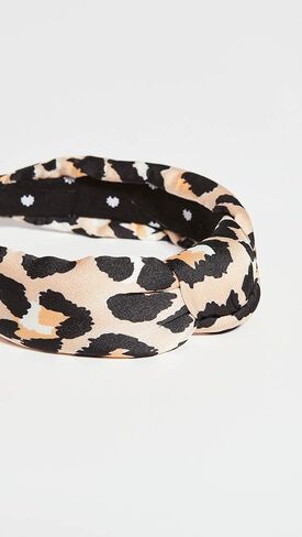 Lele Sadoughi Women's Faux Leather Knotted Headband, Black Leather, One Size in Kuwait