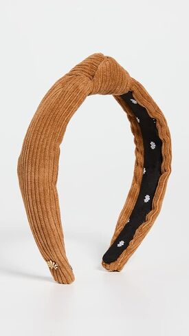 Lele Sadoughi Women's Faux Leather Knotted Headband, Black Leather, One Size in Kuwait