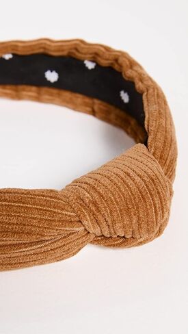 Lele Sadoughi Women's Faux Leather Knotted Headband, Black Leather, One Size in Kuwait