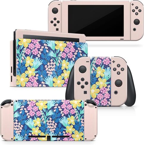 Tacky Design Sakura Flowers Skin Compatible with Nintendo Switch Skin - Premium Vinyl 3M Cherries Nintendo Switch Stickers Set - Switch Skin for Console, Dock, Joy Con - Decal Full Wrap in Saudi Arabia