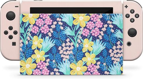 Tacky Design Sakura Flowers Skin Compatible with Nintendo Switch Skin - Premium Vinyl 3M Cherries Nintendo Switch Stickers Set - Switch Skin for Console, Dock, Joy Con - Decal Full Wrap in Saudi Arabia