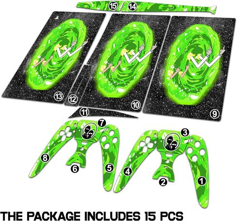 HK Studio Anime Eyes Decal Sticker Skin Specific Cover for PS5 Disc Edition - Waterproof, No Bubble, Including 2 Controller Skins and Console Skin in Kuwait