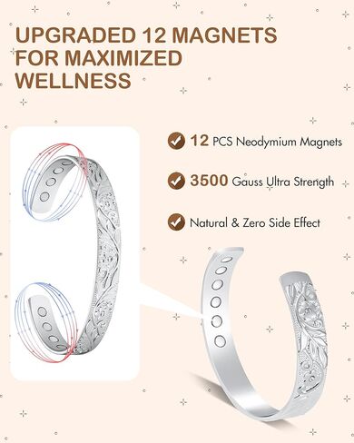 Feraco Copper Magnetic Bracelets for Men Women,Vintage Dragon & Phoenix Pattern Copper Bracelet,99.99% Pure Copper Magnetic Bangles with Gift Box,Gifts for Women Men in Kuwait