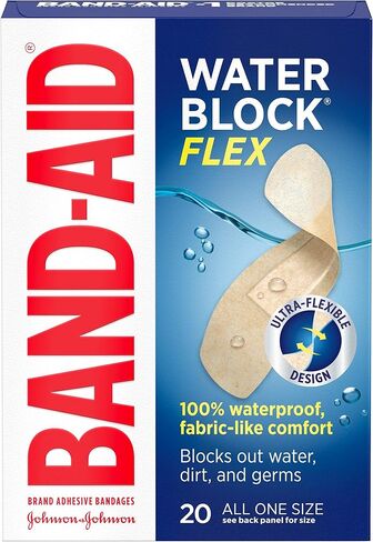 Band-Aid Brand First Aid Water Block Shower Care Clear Bandage Protector, Medium-Sized, 4 ct in Saudi Arabia