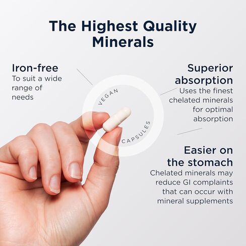 Designs for Health Complete Mineral Complex - Essential + Trace Minerals Supplement with Magnesium Malate, Chromium, Zinc + More - Iron-Free Multi Minerals Blend - Vegan + Gluten Free (90 Capsules) in Saudi Arabia