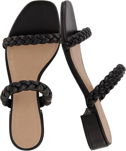 CUSHIONAIRE Women's Neptune braided low block heel sandal +Memory Foam in Kuwait