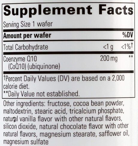 Integrative Therapeutics - Vitaline CoQ10 (200mg) - Supports Heart & Brain Health* - Chocolate Flavored - 30 Chewable Wafers in Saudi Arabia
