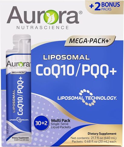 Aurora Nutrascience, Mega-Liposomal CoQ10/PQQ+ Vitamin C, Gluten Free, Non-GMO, Sugar Free, Organic Fruit Flavor, 16 fl oz (480 mL) in Saudi Arabia