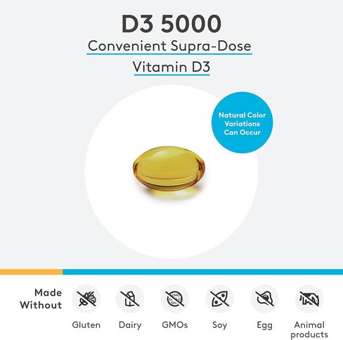 XYMOGEN D3 5000 - Bioavailable Vitamin D3 5000 IU (125 mcg) - High Potency Vitamin D Supplement to Support Immune Health, Bone + Heart Health (90 Gelatin Softgels) in Saudi Arabia