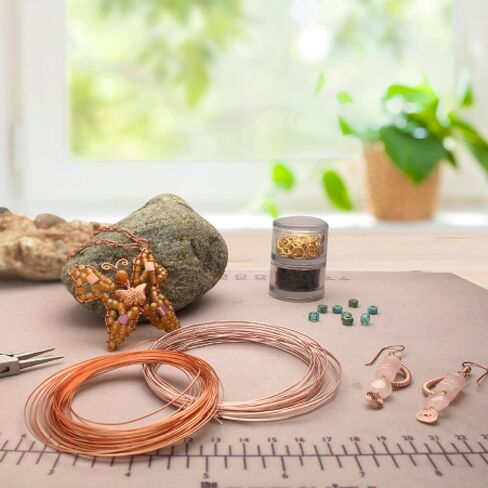 The Beadsmith Half-Round Craft Wire - Wire Elements - Soft Temper - 18 Gauge, 7 Yard Coil - Copper Color - Beading Wire Used for Jewelry Making, Wire Wrapping, and Other DIY Arts & Crafts in Saudi Arabia