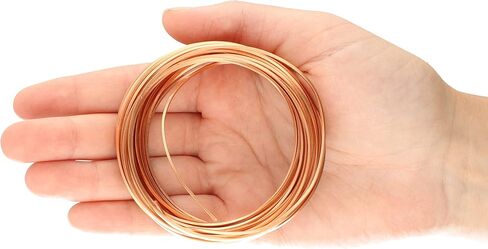 The Beadsmith Half-Round Craft Wire - Wire Elements - Soft Temper - 18 Gauge, 7 Yard Coil - Copper Color - Beading Wire Used for Jewelry Making, Wire Wrapping, and Other DIY Arts & Crafts in Saudi Arabia