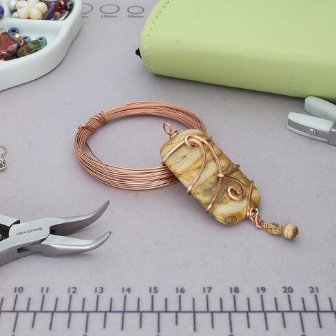 The Beadsmith Half-Round Craft Wire - Wire Elements - Soft Temper - 18 Gauge, 7 Yard Coil - Copper Color - Beading Wire Used for Jewelry Making, Wire Wrapping, and Other DIY Arts & Crafts in Saudi Arabia