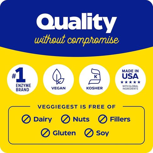 Enzymedica VeggieGest, Digestive Enzymes for Vegan, Vegetarian and Raw Diets, Prevents Gas and Bloating, 90 Capsules (FFP) in Saudi Arabia