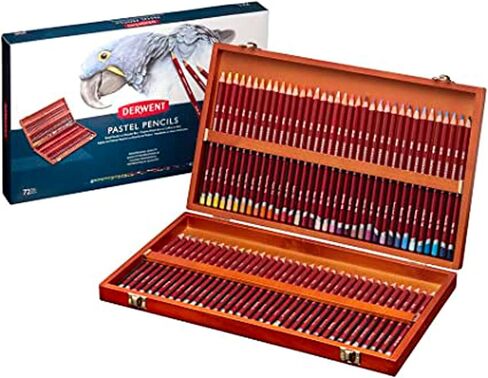 Derwent Pastel Pencils, 4mm Core, Wooden Box, 48 Count (0700644) in Saudi Arabia