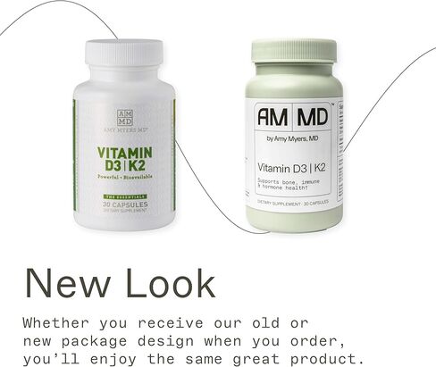 دكتور إيمي مايرز فيتامين د3 ك2 - فيتامين د3 10000 وحدة دولية و45 ميكروجرام من فيتامين ك2 MK-7 - يدعم وظيفة الجهاز المناعي ومستوى الطاقة وصحة العظام ونظام القلب والأوعية الدموية - غير معدل وراثيًا، 60 كبسولة in Kuwait