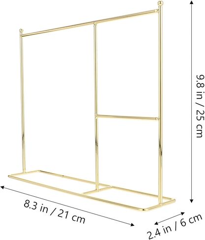 Zerodeko Hangers 1PC Iron Doll Garment Rack, Classic Doll Dress Rack, Doll Closet Clothes Hanger Mini Coat Hanger or Dollhouse Supplies, Show Doll Clothes (Golden) Pet Clothes in Kuwait