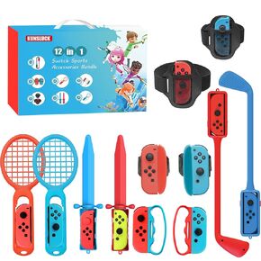 KUNSLUCK Switch Sports Accessories Bundle for Nintendo Switch Sports, 10 in 1 Nintendo Switch Sports Accessories Compatible with Switch/Switch OLED