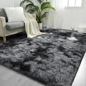 Large Area Rugs for Living Room, 3x5 Feet Deep-Green Shaggy Rug Fluffy Throw Carpets, Ultra Soft Plush Modern Indoor Fuzzy Rugs for Bedroom Girls Kids Nursery Room Dorm Home Decor in Saudi Arabia
