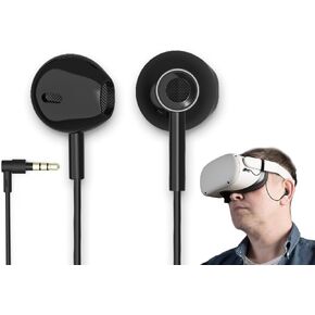 سماعة رأس بشريط للرأس متوافقة مع ملحقات Oculus Quest 2، وحزام Elite مع سماعات رأس VR نصف داخل الأذن، وملحقات VR للعب المريح. in Kuwait