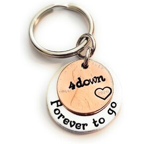 4th Anniversary Gift 4 Down and Forever To Go Coin Key Chain Lucky Copper 2019 Penny in Saudi Arabia